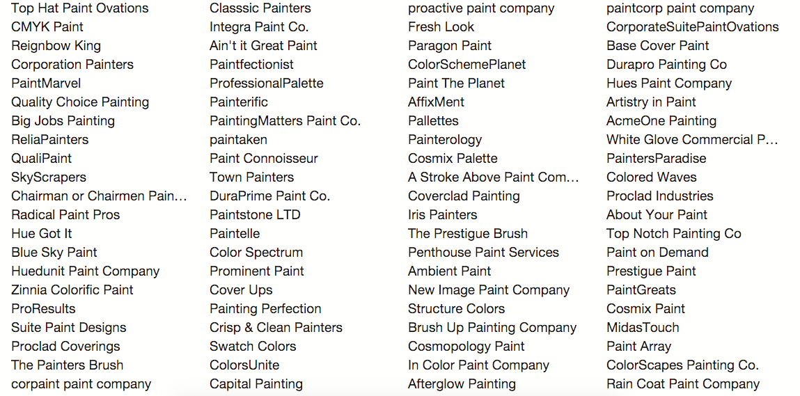 Painting Company Names How I Found The Perfect Name For My Painting 